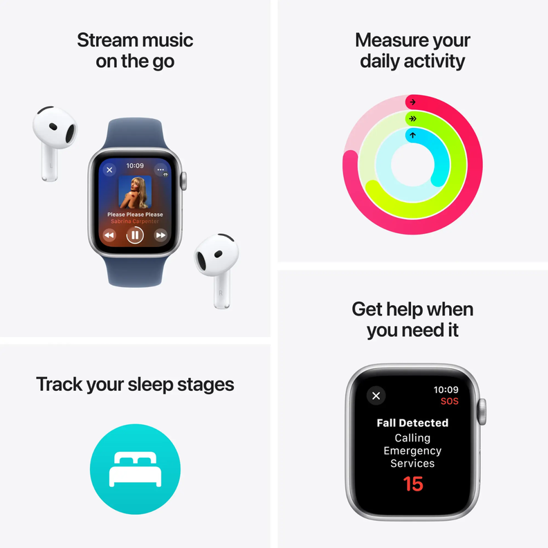 Smartwatch Apple Watch SE (2ª generación) Caja Midnight aluminio 40mm con correa Sport Loop - S/M-4
