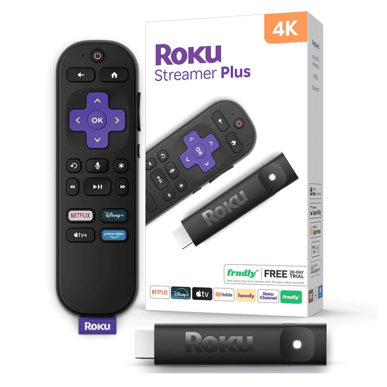 Roku Streamer Plus 4K HDR Control por Voz Streaming WiFi Negro
