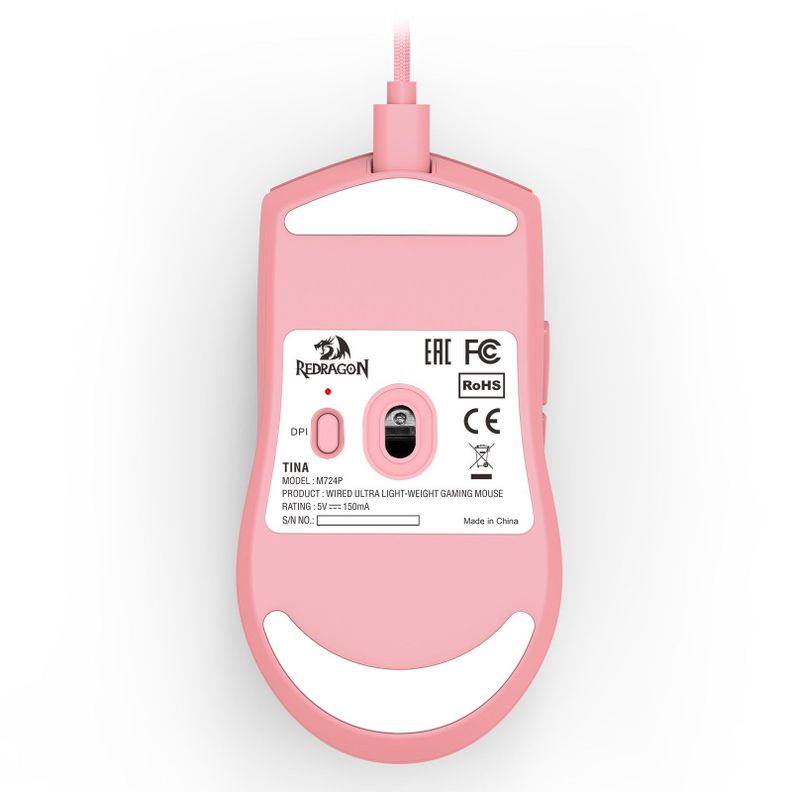 Mouse Gamer Redragon King M724P - Rosado-7