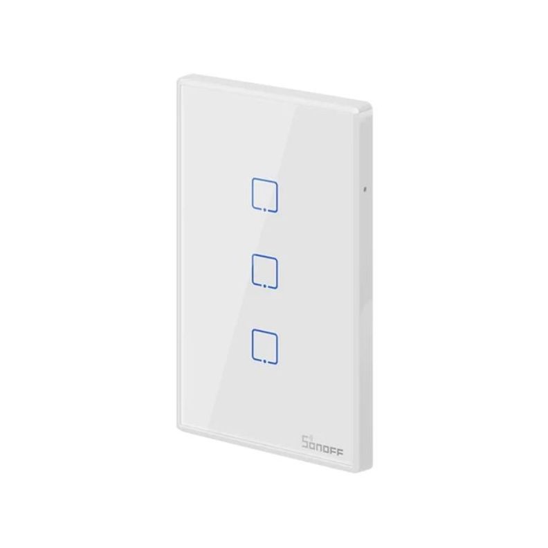 Interruptor De Pared Táctil WiFi Sonoff TX 3 Canales Blanco-1