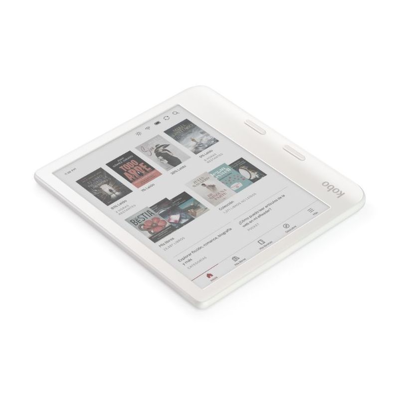 Lector e Reader Kobo Libra Colour Blanco con Funda SleepCover Negro-4