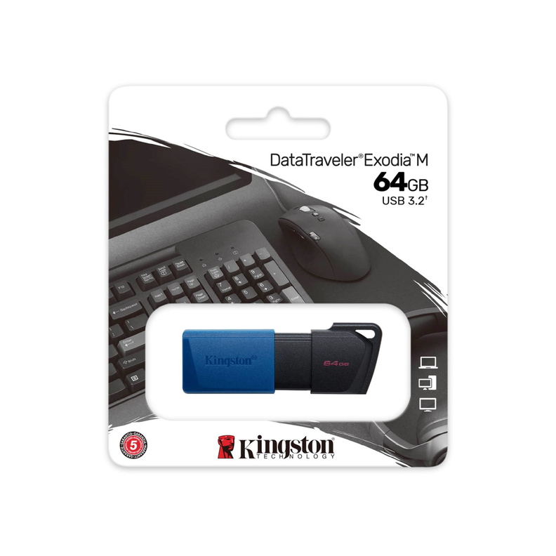 Pendrive Kingston DataTraveler Exodia de 64GB - USB 3.2 - Negro-3