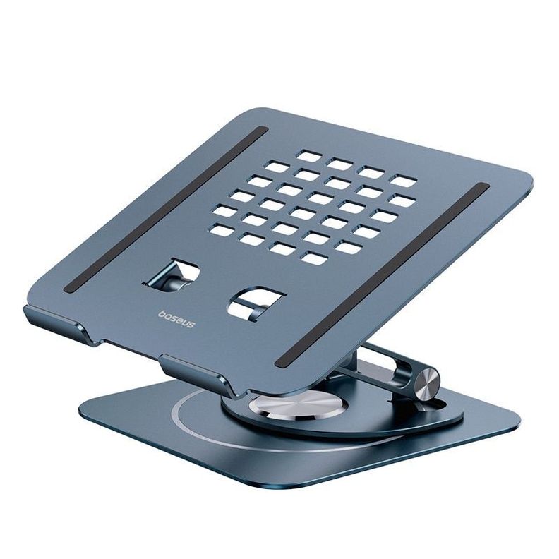 Soporte Notebook Baseus Plegable Giratorio 360 Aluminio - Gris-0