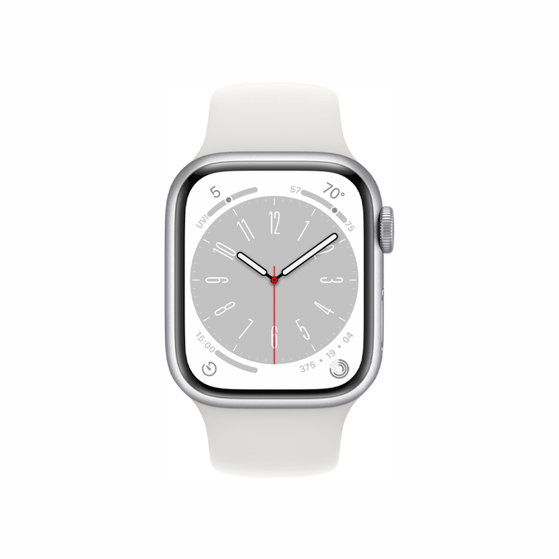 Apple Watch Serie 8 (GPS) Caja Silver aluminio 45mm con correa sport Blanco M/L-0
