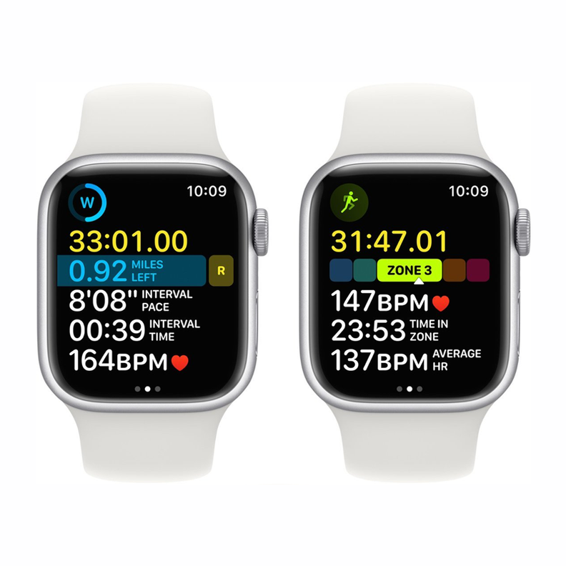 Apple Watch Serie 8 (GPS) Caja Silver aluminio 45mm con correa sport Blanco M/L-4