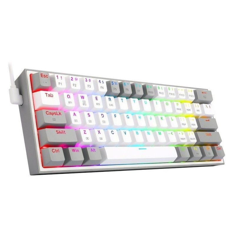 Teclado Mecánico Redragon K616-RGB WG SP Fizz Pro - Blanco/Gris-1