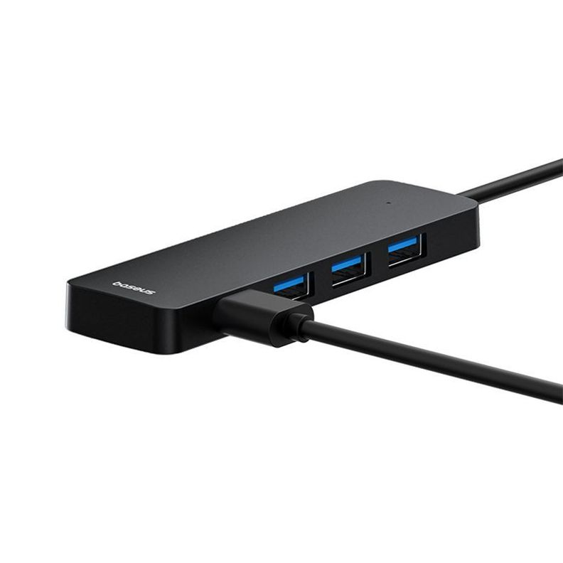 Adaptador HUB 15cm USB-A a USB 3.0 X 4 - 5 Gbps - Baseus UltraJoy Series - Negro-3