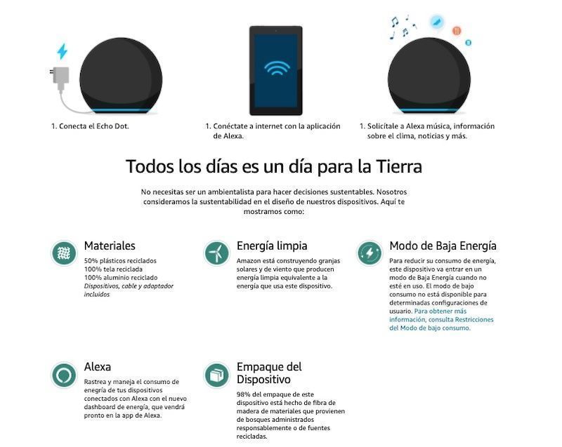 Amazon Echo Dot 4 Alexa - Negro-1