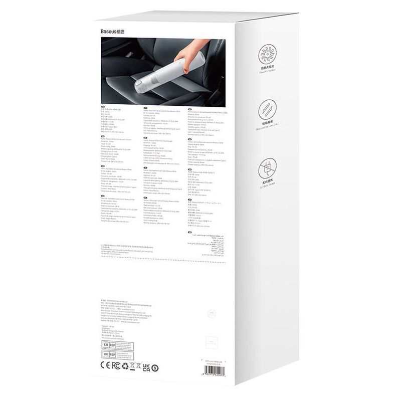 Aspiradora Inalámbrica para Autos Baseus A3 Lite - Blanco-5
