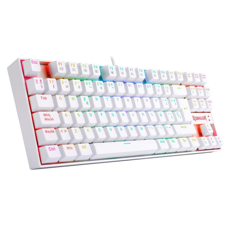 Teclado Mecánico Redragon K552W-RGB-SP Switch Red - Blanco-3
