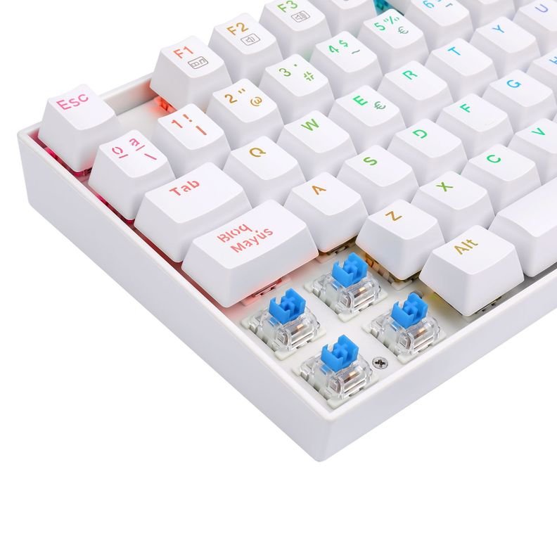Teclado Mecánico Redragon K552W-RGB-SP Switch Red - Blanco-6