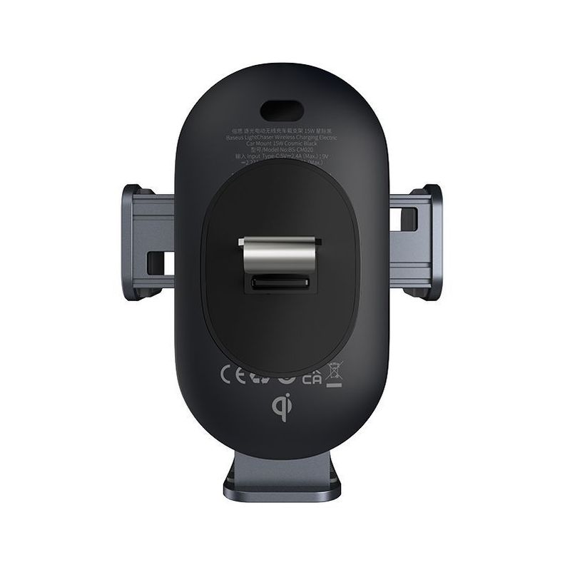 Soporte para auto con cargador inductivo 15W Baseus LightChaser - Negro-1
