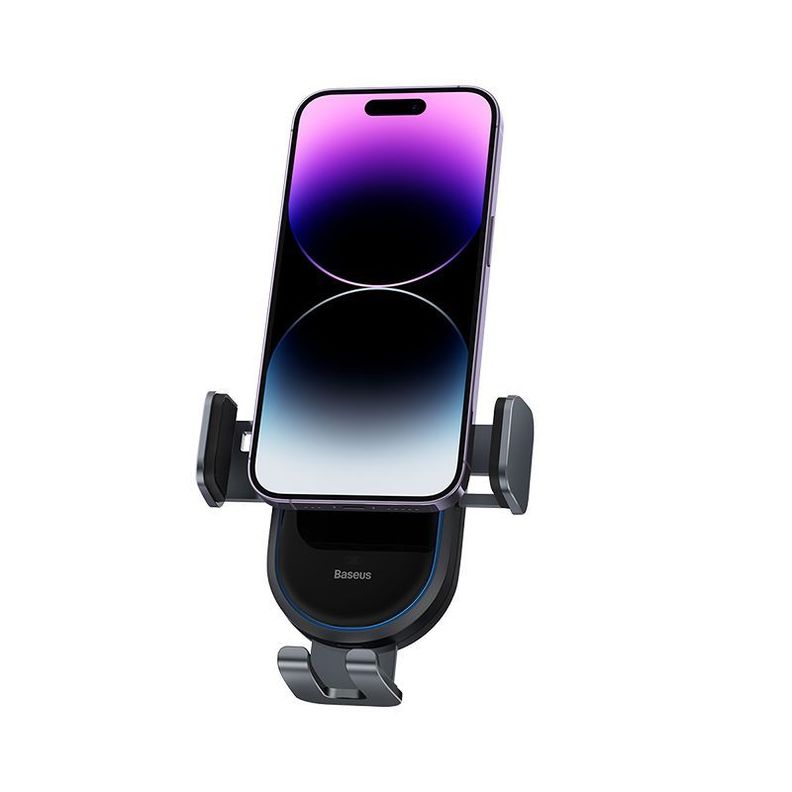 Soporte para auto con cargador inductivo 15W Baseus LightChaser - Negro-3