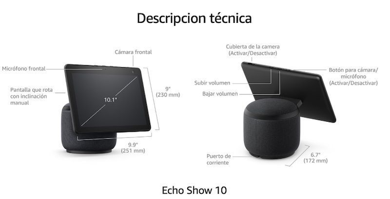 Amazon Echo Show 10 Tercera Gen con Alexa Blanco-6
