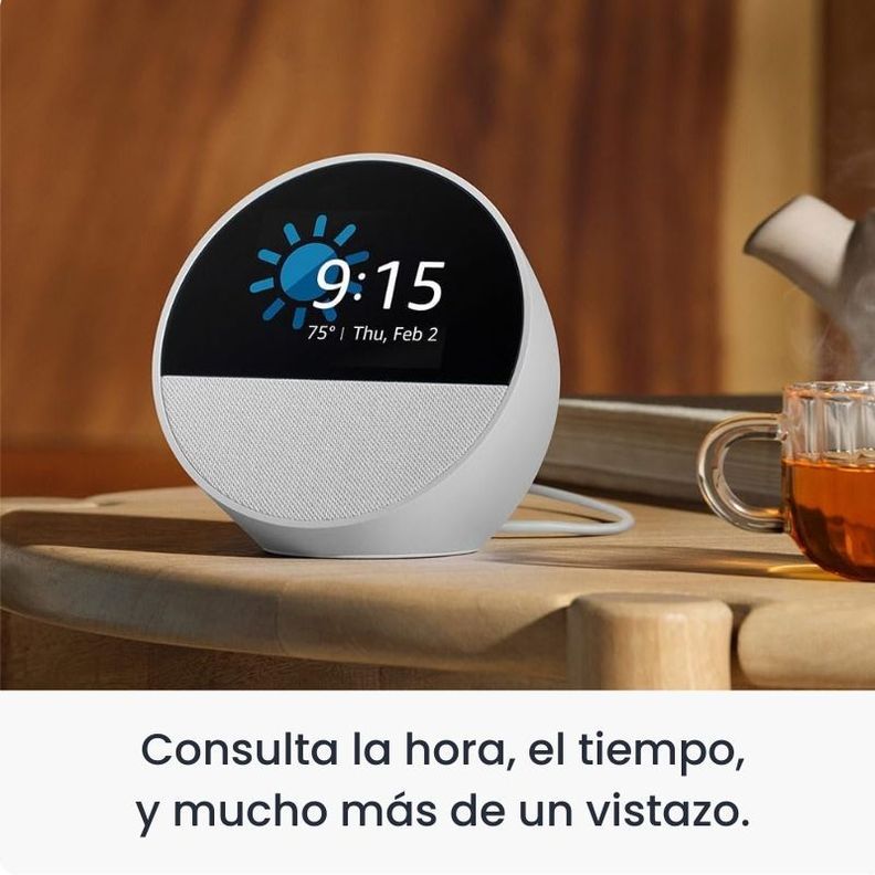 Parlante Inteligente Alexa Echo Spot - Blanco-2
