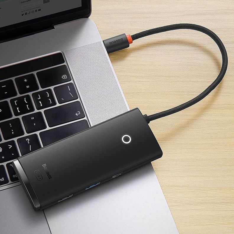 Adaptador HUB 6 en 1 Tipo-C a HDMI + USB 3.0 x 2 + Tipo-C + SD/TF - Baseus Lite Series-1