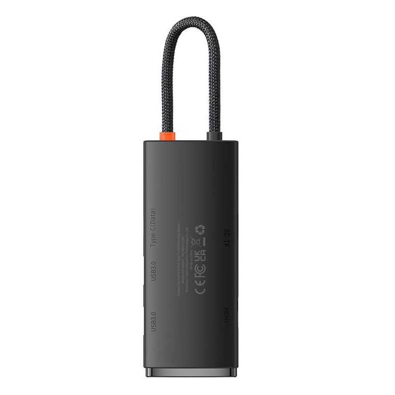 Adaptador HUB 6 en 1 Tipo-C a HDMI + USB 3.0 x 2 + Tipo-C + SD/TF - Baseus Lite Series-2