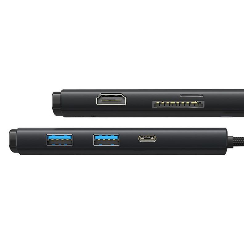 Adaptador HUB 6 en 1 Tipo-C a HDMI + USB 3.0 x 2 + Tipo-C + SD/TF - Baseus Lite Series-4