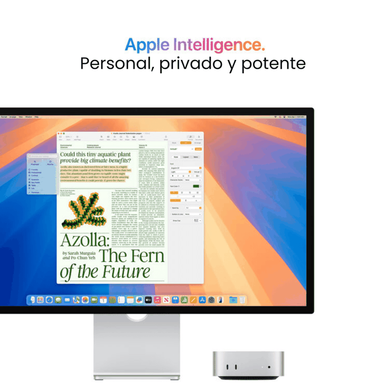 Macデスクトップ Mac mini M4 16GB / 256GB Mac mini Desktop Apple con Chip M4 16GB 256GB SSD 2024 Gris Apple