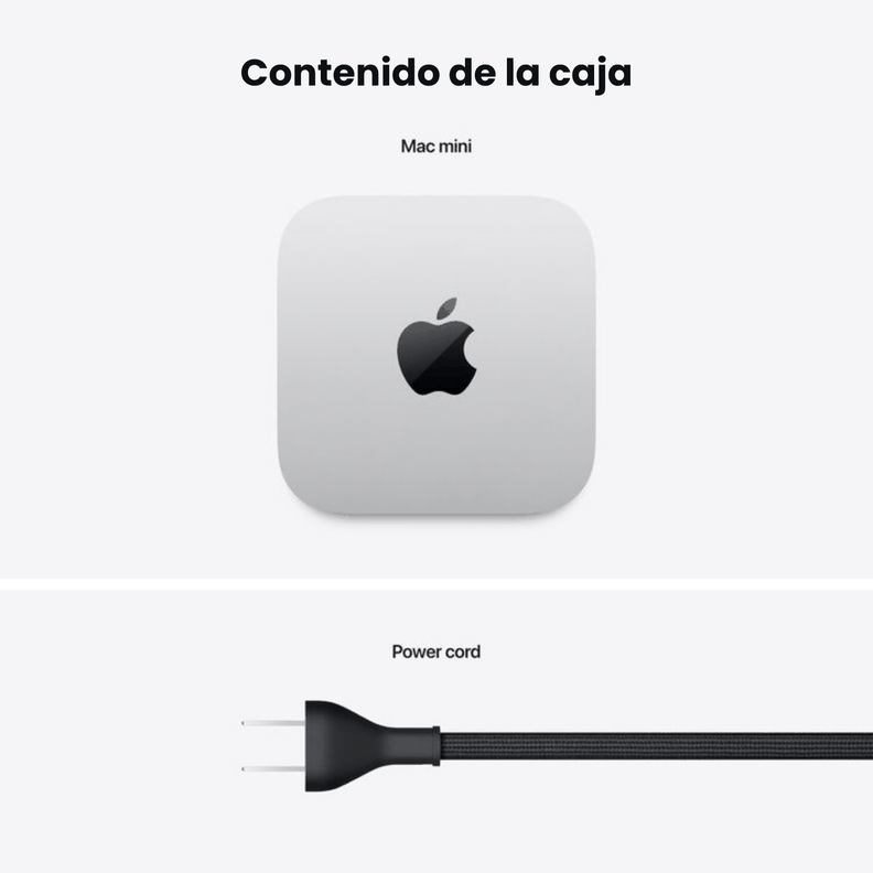 Mac mini Desktop Apple con Chip M4 16GB 256GB SSD 2024 Gris Apple