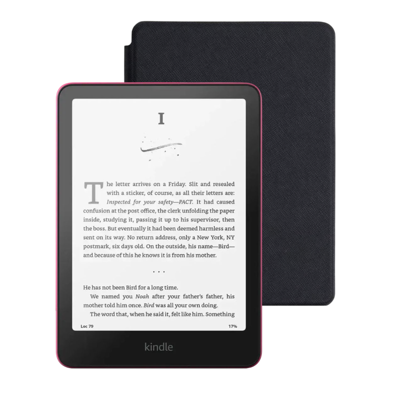 Amazon Kindle Paperwhite 7" e-Reader (2024) 16 GB Raspberry con Funda Premium negro-1