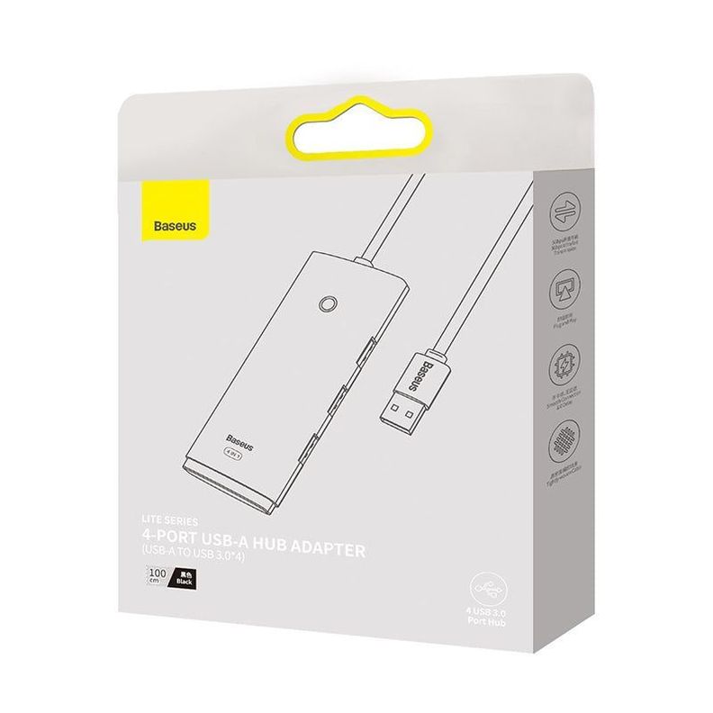 Adaptador HUB 4 en 1 USB-A a USB 3.0  x 4 - 2 Metros - Baseus Lite Series-6