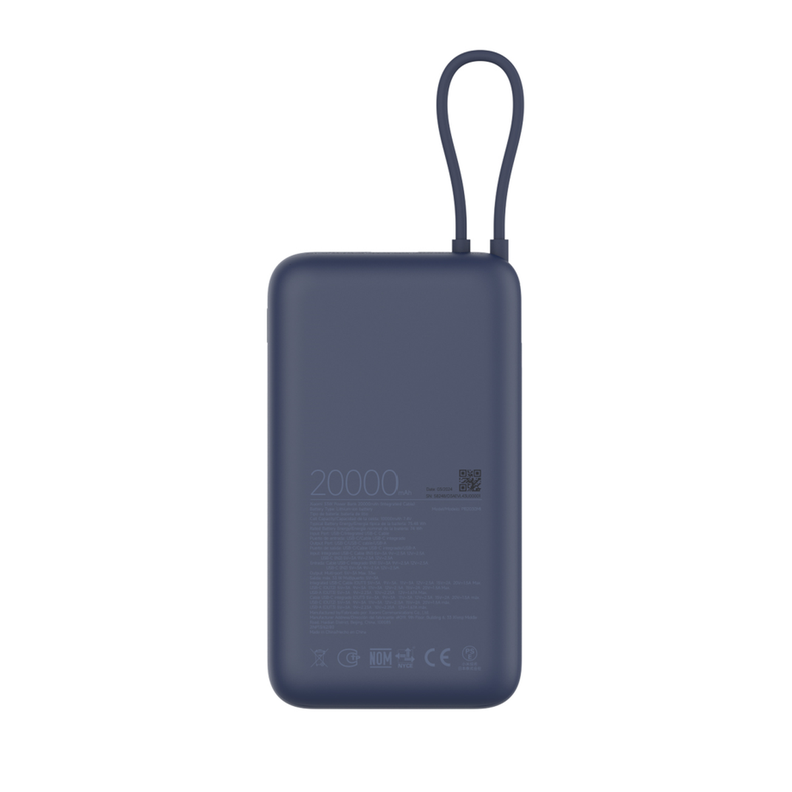 Xiaomi 33W Power Bank 20000mAh Cable Integrado Azul-2
