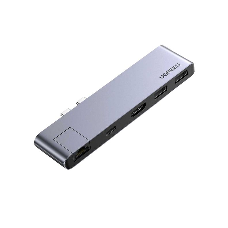 UGREEN Adaptador Hub para Macbook USB-C y A + HDMI + USB-C-0