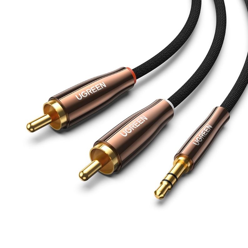 UGREEN Cable de 3,5 mm macho a 2 RCA 2m-0