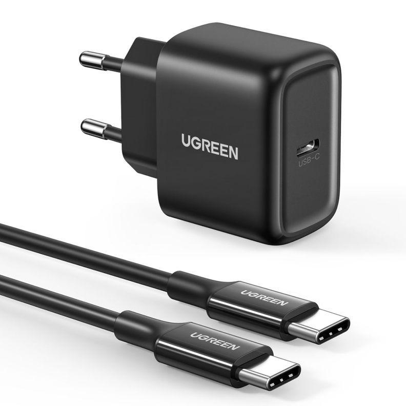 UGREEN Cargador USB-C 25W PD Con Cable USB-C a C 2M-2