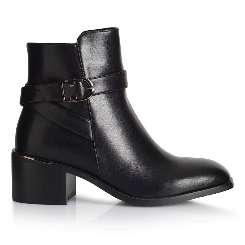 Botin Mujer Via Uno WestWinter Ivory Negro 35