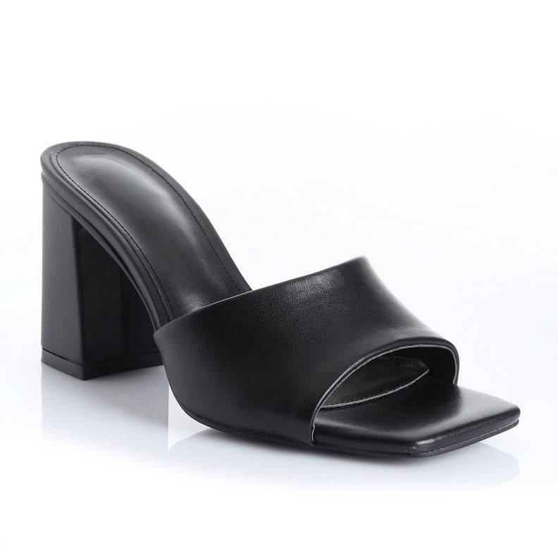 Sandalia Mujer Negro Via Uno 22533615-3