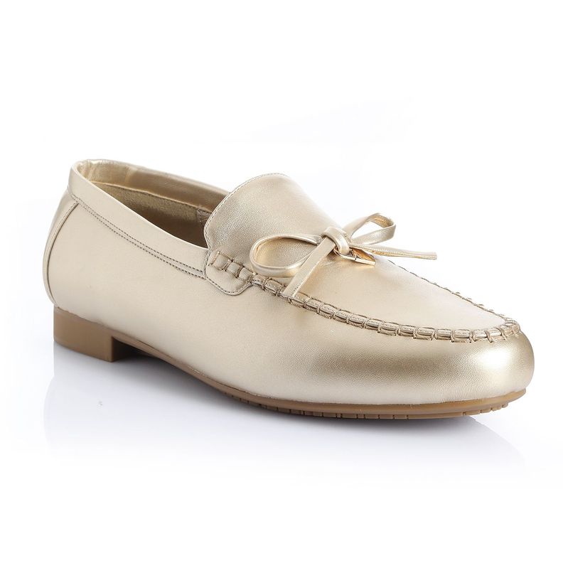 Zapato Mujer Dorado Via Uno 22501502-3