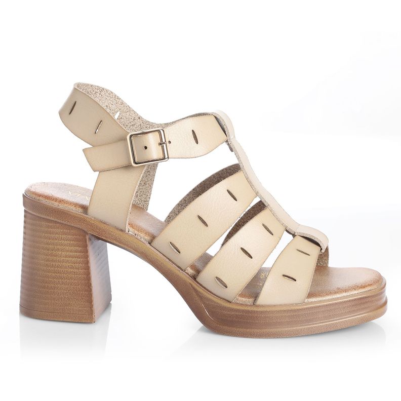Sandalia Mujer Via Uno Beige 22633613
