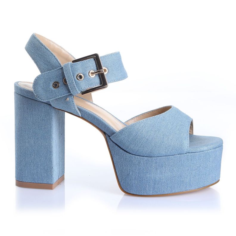 Sandalia Mujer Azul Via Uno 22533609-0
