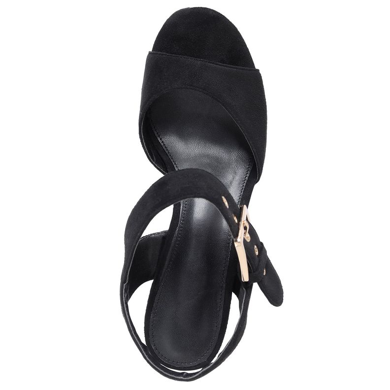 Sandalia Mujer Negro Via Uno 22533609-2