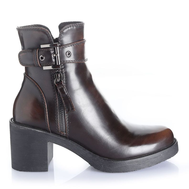 Botin Mujer Marron Via Uno 12532408-0