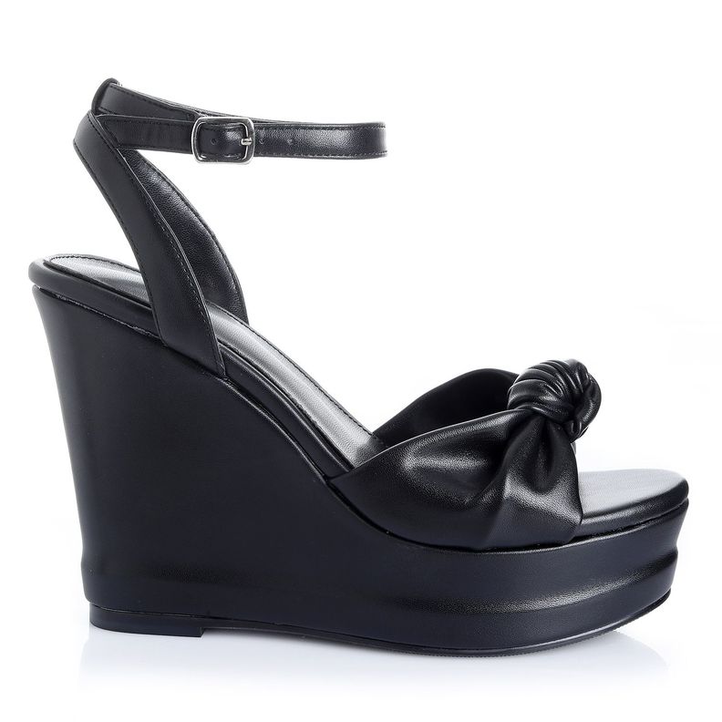 Sandalia Mujer Negro Via Uno 22543602-0