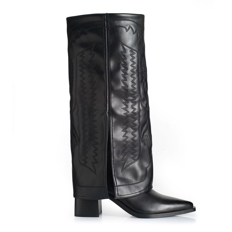 Bota Mujer Via Uno WestWinter Gold Negro 35