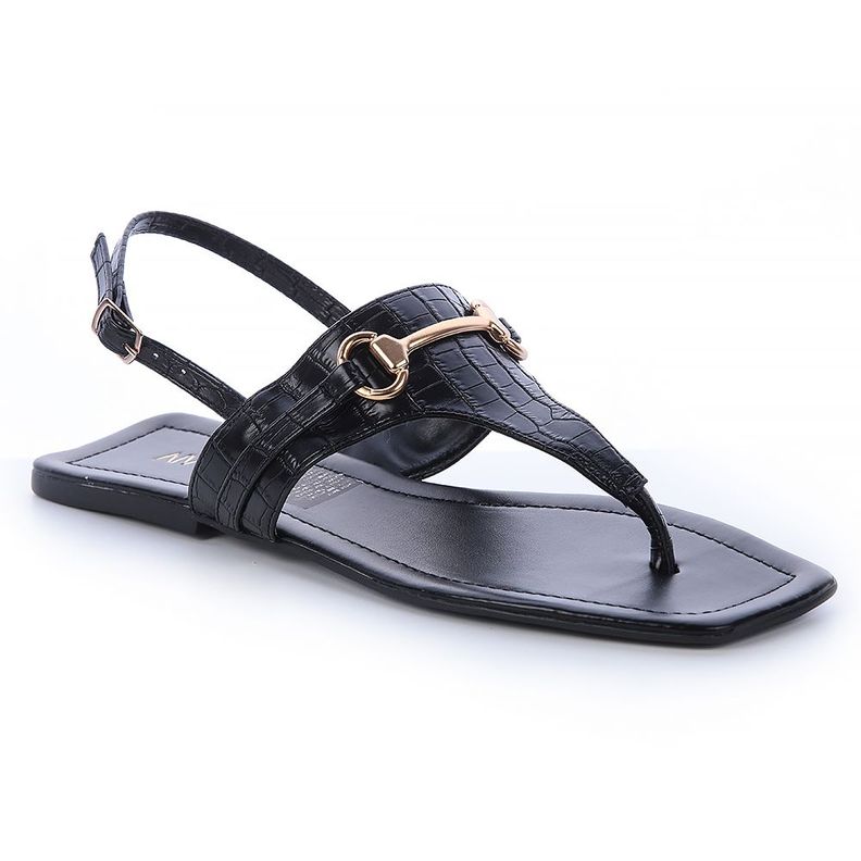 Sandalia Mujer Negro Via Uno 22501608-3