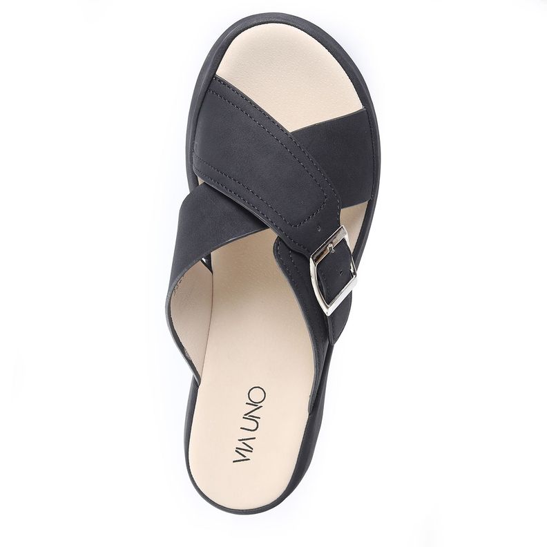 Sandalia Mujer Negro Via Uno 22541607-2