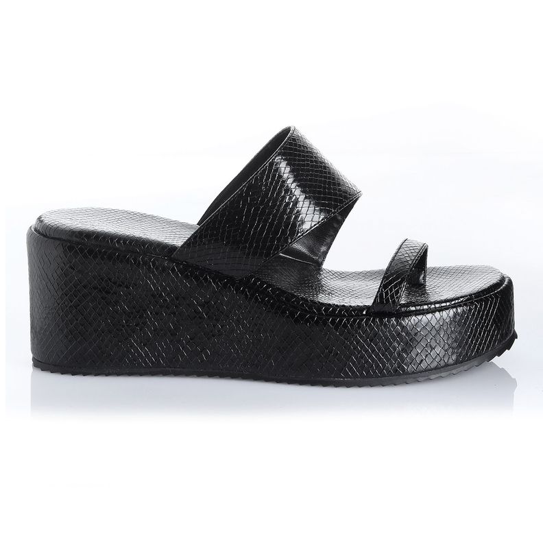 Sandalia Mujer Negro Via Uno 22542602-0