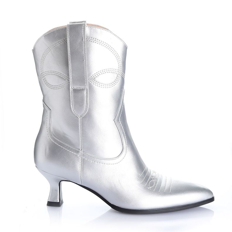 Botin Mujer Plata Via Uno 12522403-0
