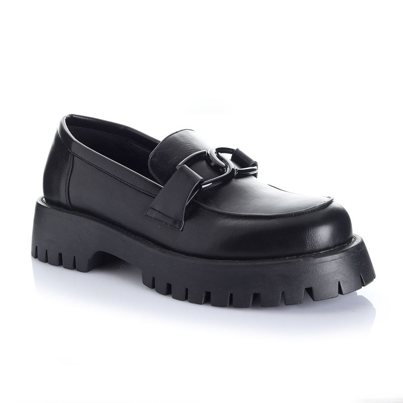 Zapato Mujer Negro Via Uno 12531503-3