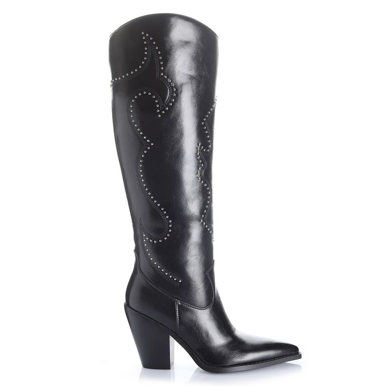 Bota Mujer Negro Via Uno 12513301-0