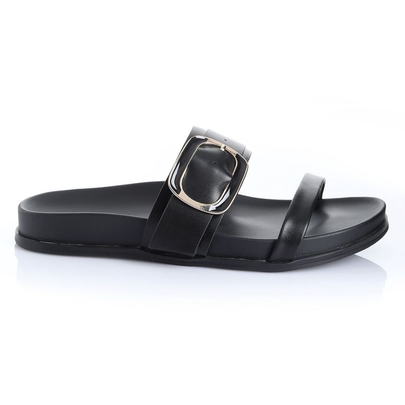 Sandalia Mujer Negro Via Uno 22501612-0