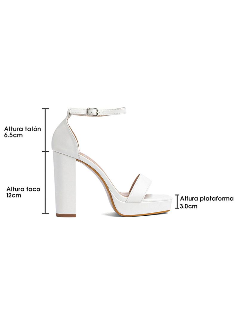 Sandalia Taco Fiesta Blanca Mujer Weide YOU189-4