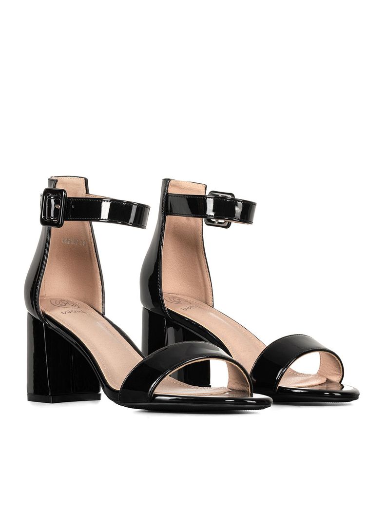 Sandalia Taco Alto Mujer Charol Fiesta Elegante Weide GHE19B-2