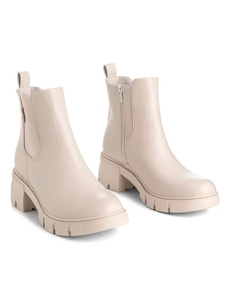Botin Mujer Adriana Beige Weide-2