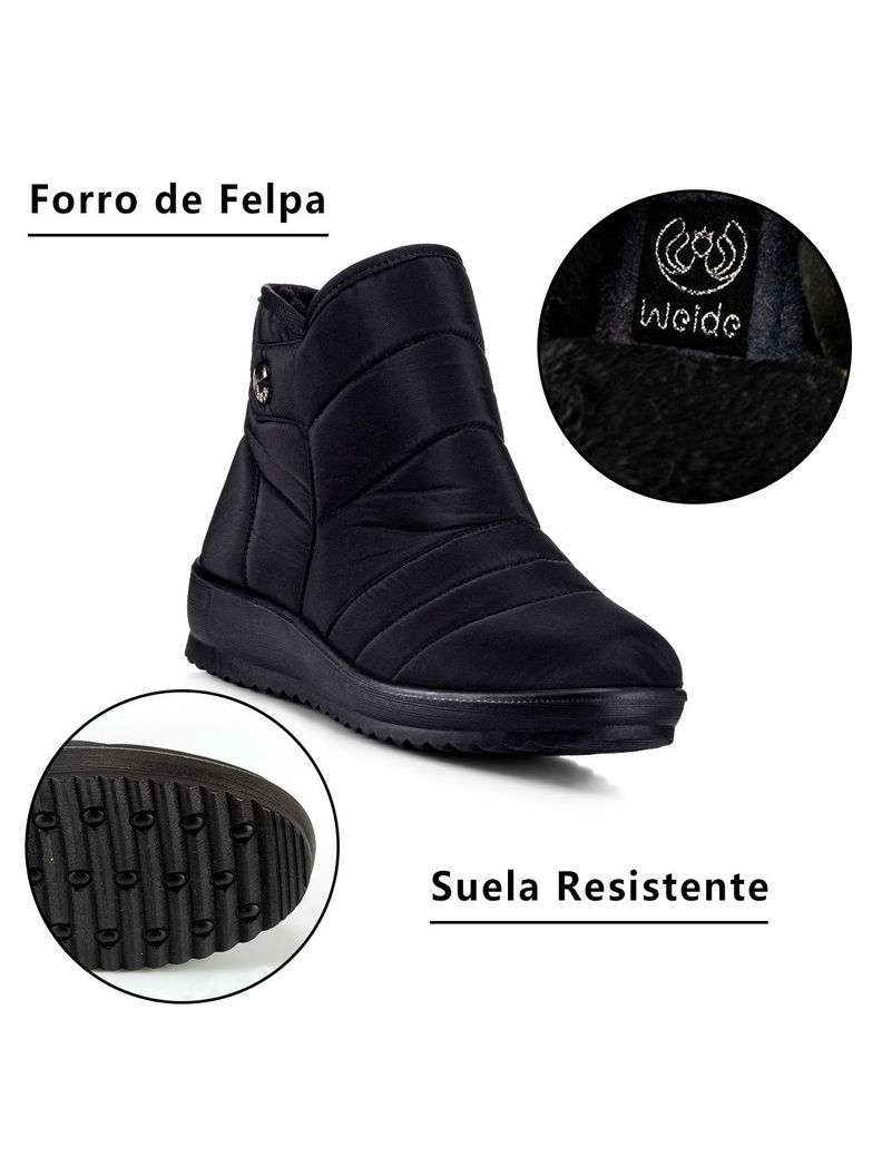 Botin Negro Casual Mujer Weide TFA189-5